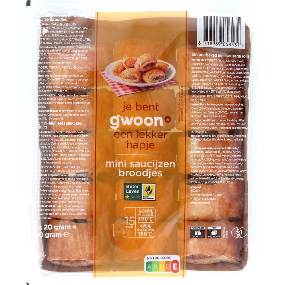 G'woon mini saucijzenbroodjes