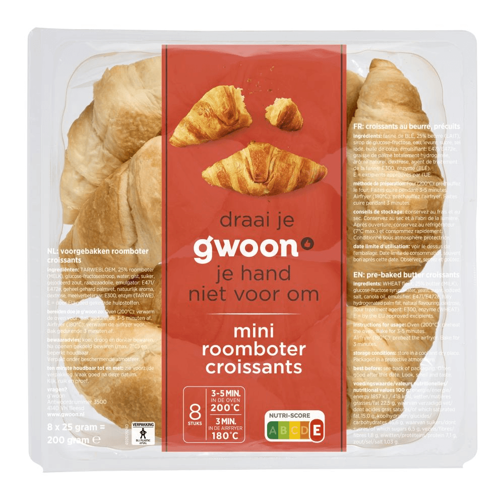 g'woon Mini Roomboter Croissants
