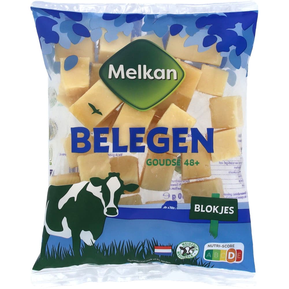 Melkan kaasblokjes 48+ belegen