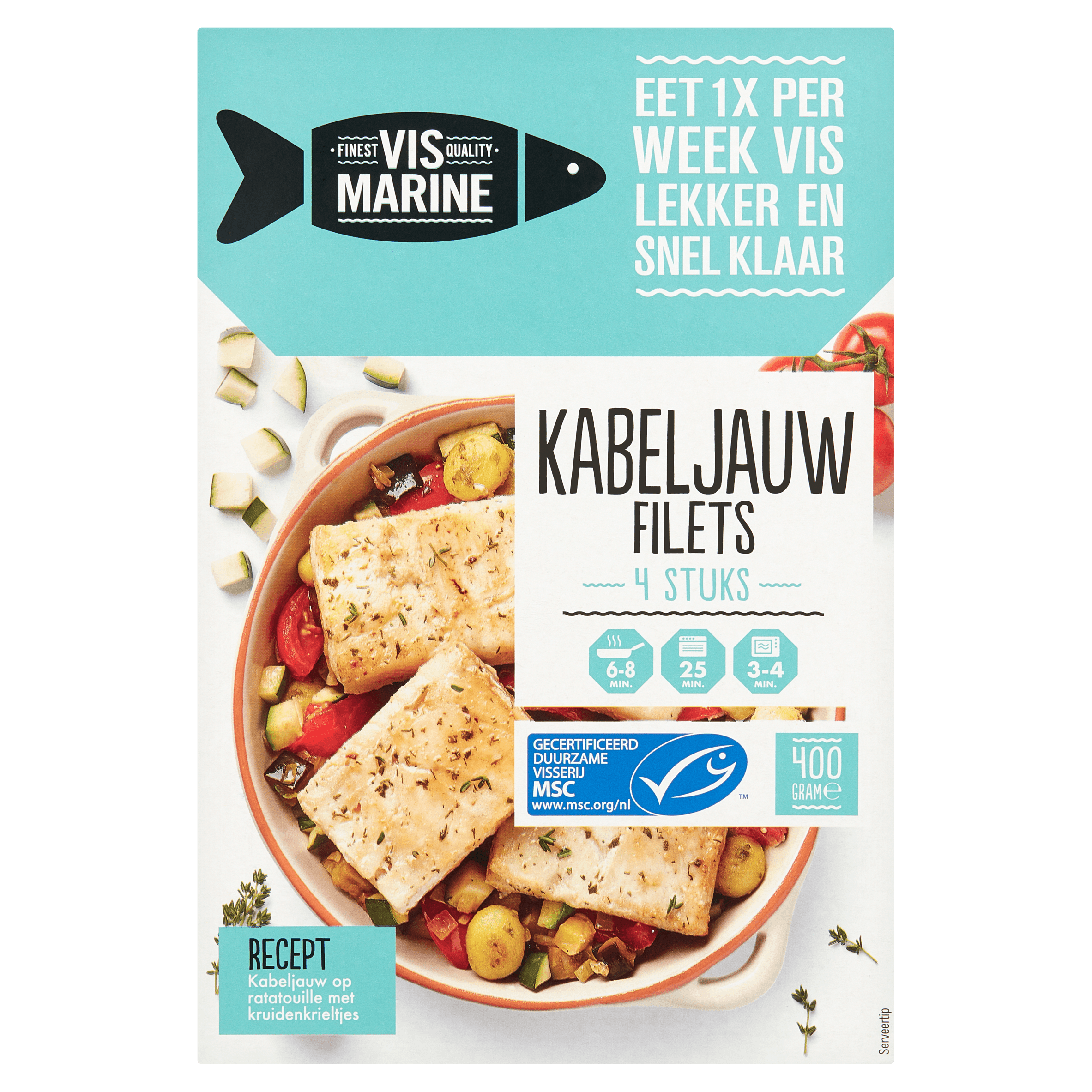 VisMarine Vis Marine Kabeljauw Filets 4 stuks