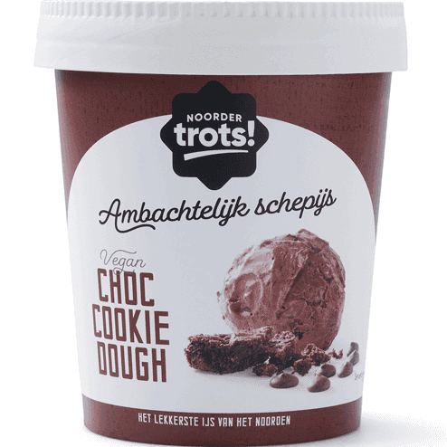 Noordertrots Vegan IJs Chocolade Cookiedough