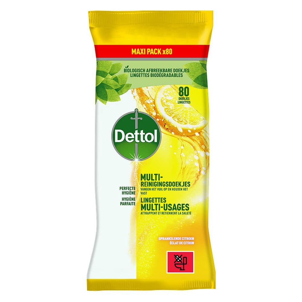 Dettol Antibacteriele Schoonmaakdoekjes citroen 80 stuks