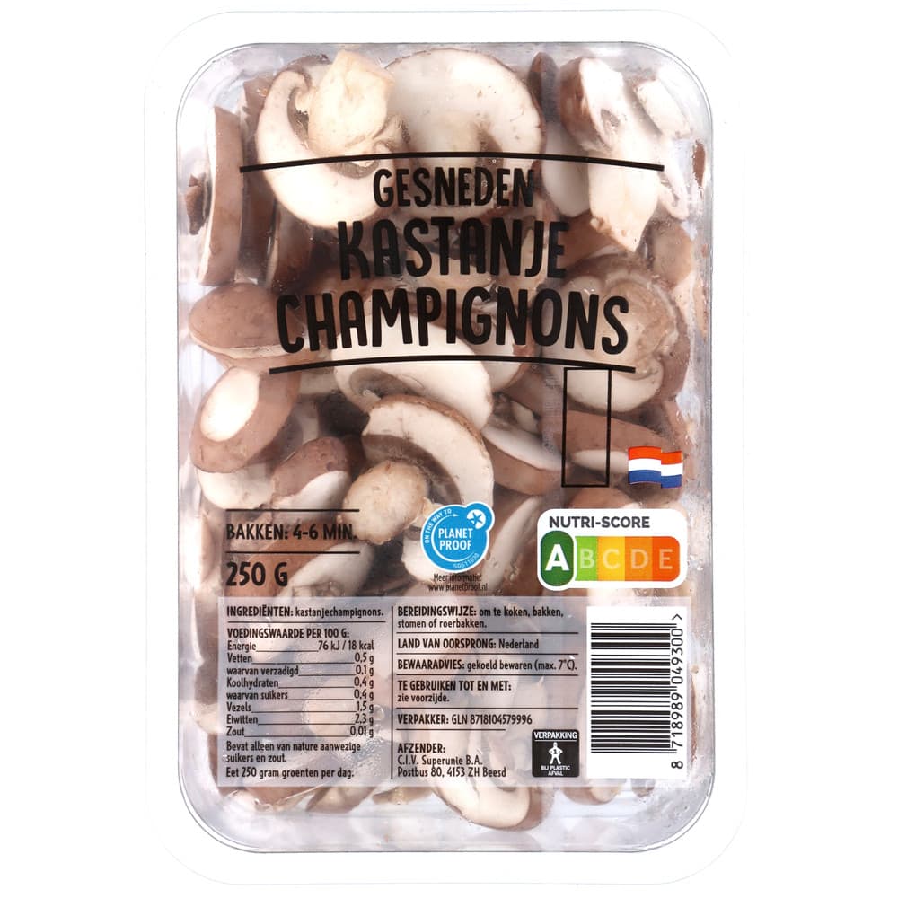POIESZ Gesneden Kastanje champignons