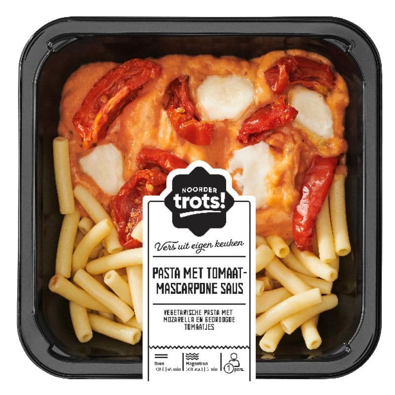 Noordertrots pasta tomaat-mascarpone