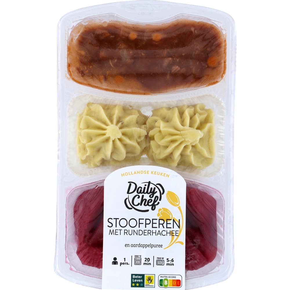 Daily Chef Stoofperen-puree met hachee