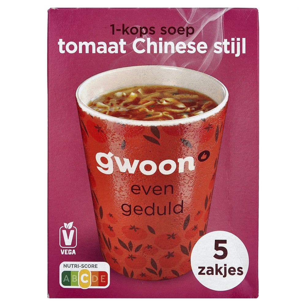 G'woon 1-kopssoep Chinese tomaat 5-pack