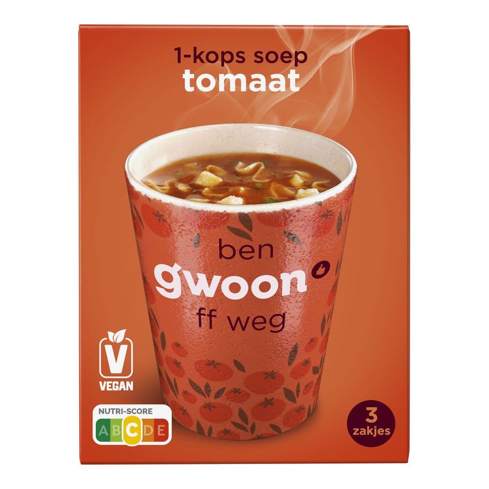 G'woon 1-kopssoep tomaat 5-pack