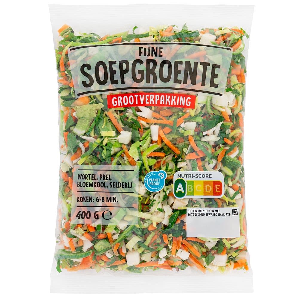 Soepgroente fijn gesneden
