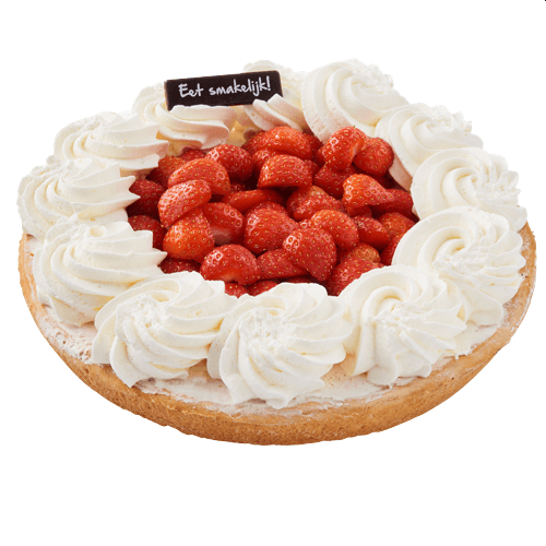 POIESZ Verse aardbeienvlaai heel