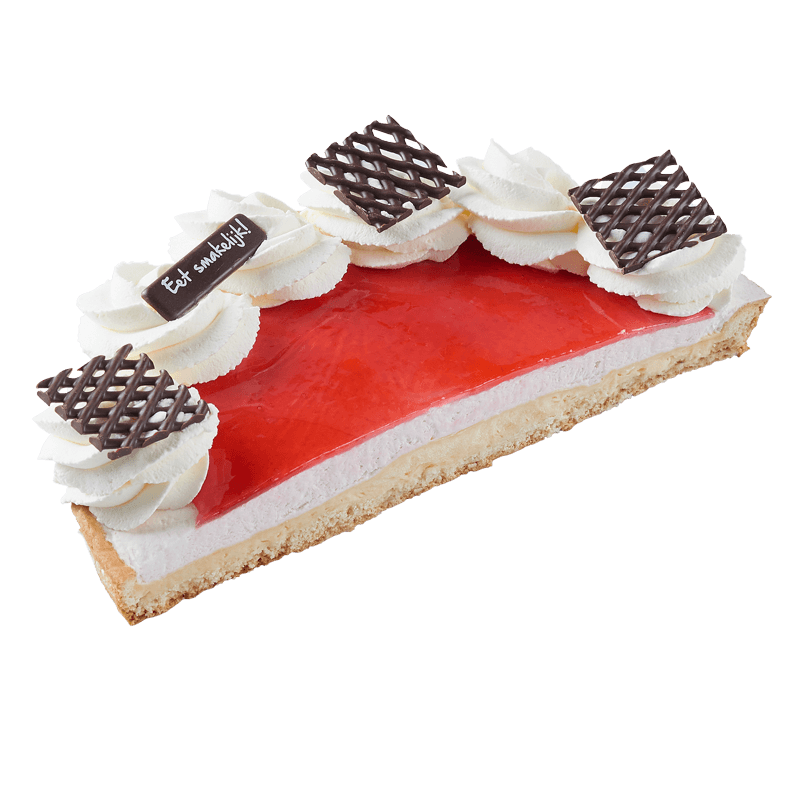 POIESZ Aardbei bavaroise vlaai half