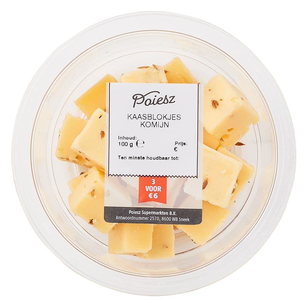 POIESZ Kaasblokjes komijn