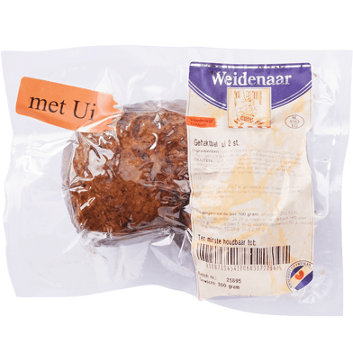 Weidenaar Gehaktbal met Ui  2 stuks
