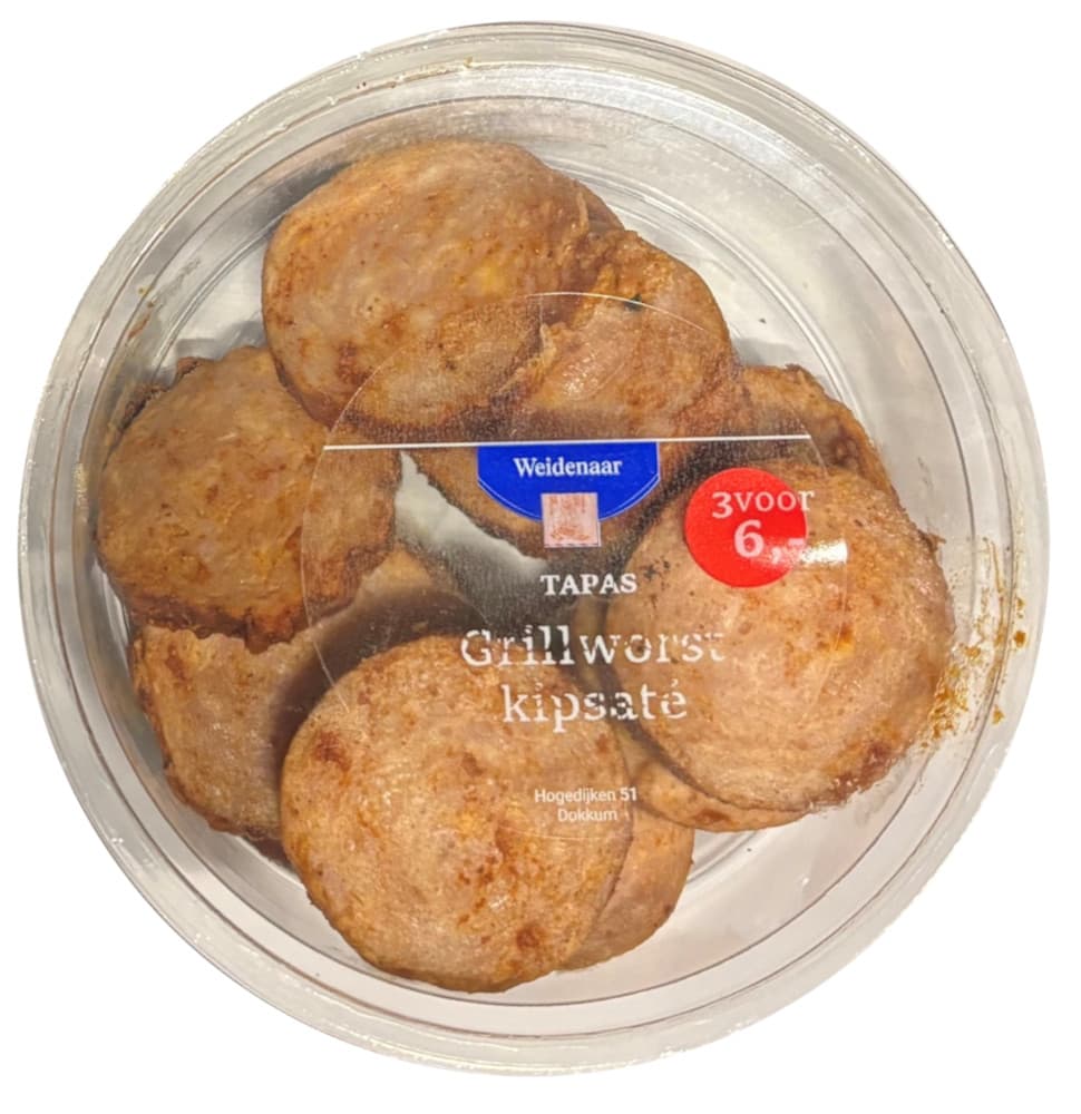 Weidenaar Grillworst kipsaté