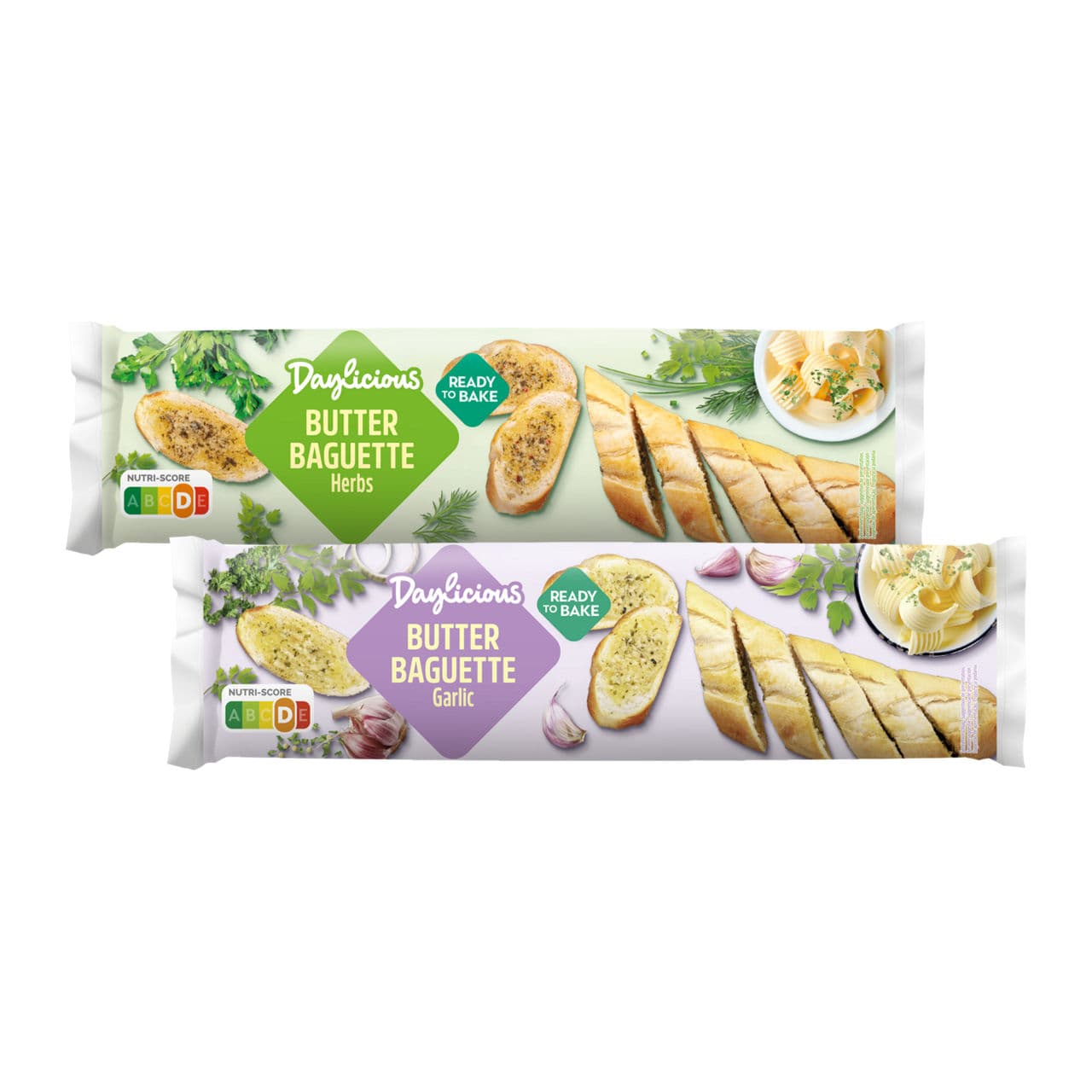 Knoflook- of kruidenboter-baguette