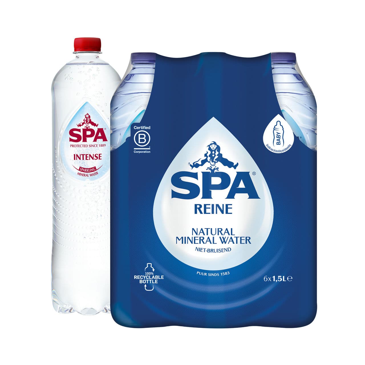 natuurlijk mineraalwater (koolzuurvrij)