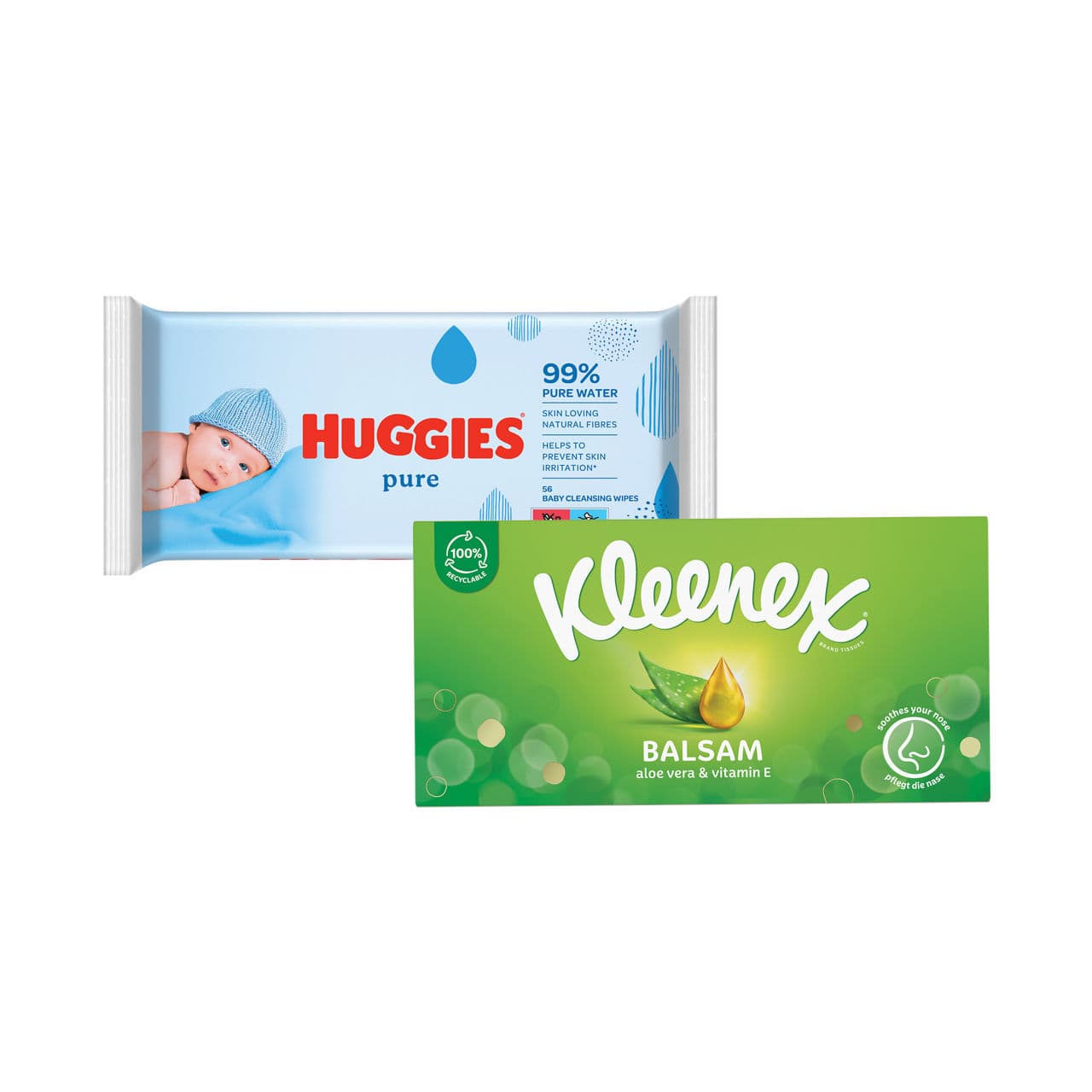 Vochtig toiletpapier, babydoekjes en zakdoekjes