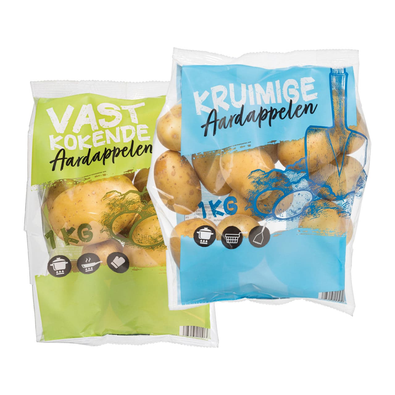 Kruimige en vastkokende aardappelen