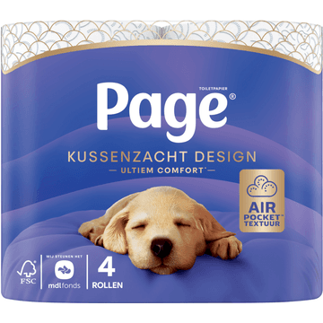Page Kussenzacht Design Toiletpapier 4-rollen