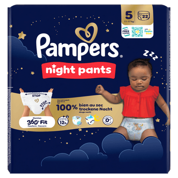 Pampers Night Pants Maat 5, 22 Luierbroekjes