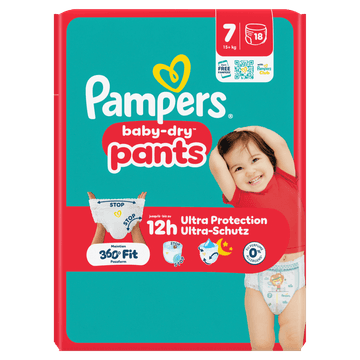 Pampers Baby-Dry Pants Maat 7, 18 Luierbroekjes