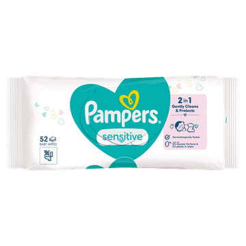 Pampers Sensitive Babydoekjes, 52 Doekjes