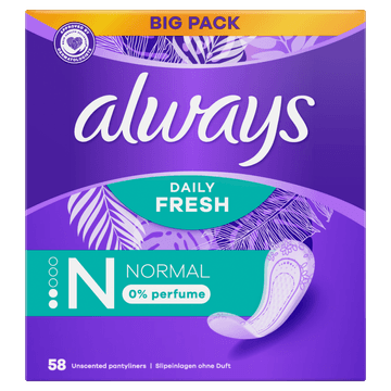 Always Daily Fresh Normal 0% Parfum x58