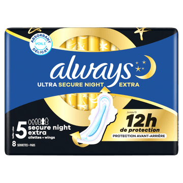 Always Ultra  Maandverbanden Secure Night Extra (maat 5)