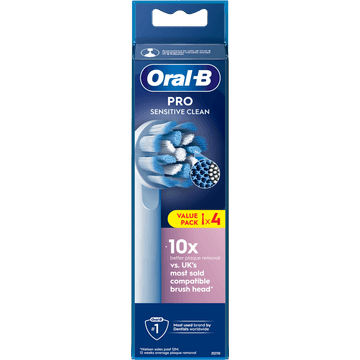 Oral-B Pro Sensitive Clean Opzetborstels, 4 Stuks