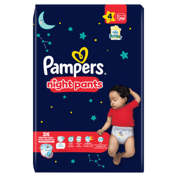 Pampers Night Pants Maat 4, 40 luierbroekjes