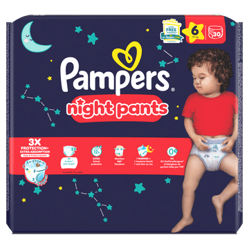 Pampers Night Pants Maat 6, 30 luierbroekjes