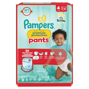 Pampers Premium Protection Pants Maat 4, 19 Luierbroekjes