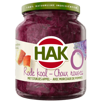 Hak Rode kool met appel 0%