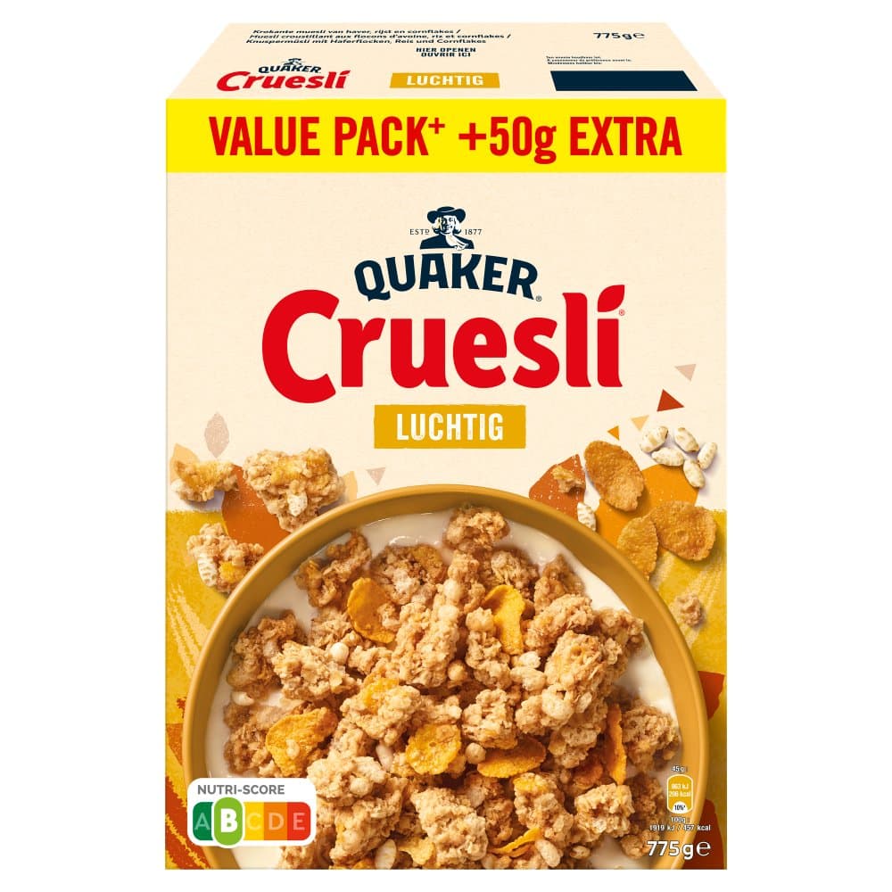 Quaker cruesli luchtig 775 gr
