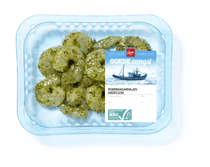 Roerbakgarnalen Knoflook