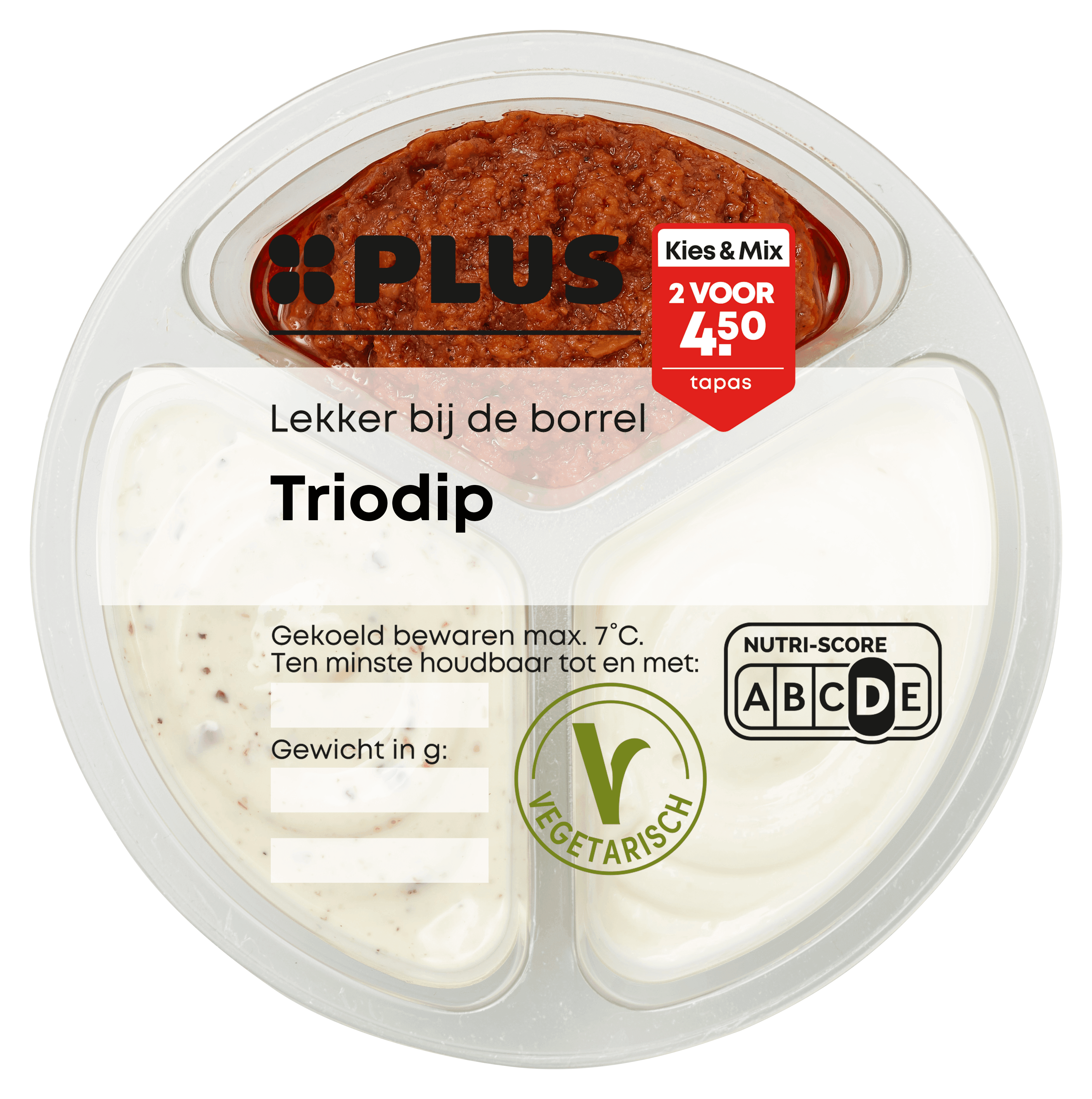 PLUS Trio - Dips Aioli, Truffel en Tomaat
