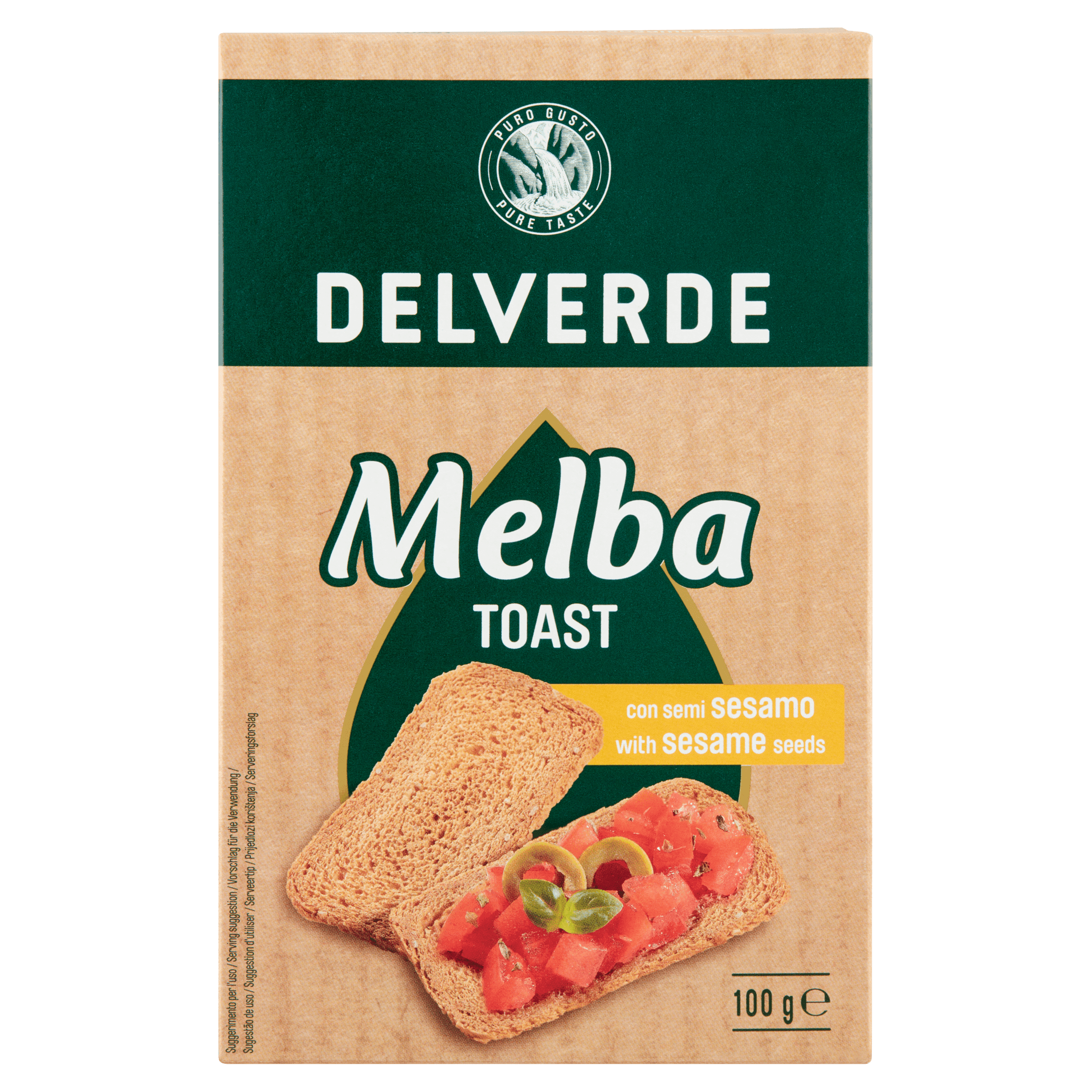 Delverde Melba toast met sesamzaadjes