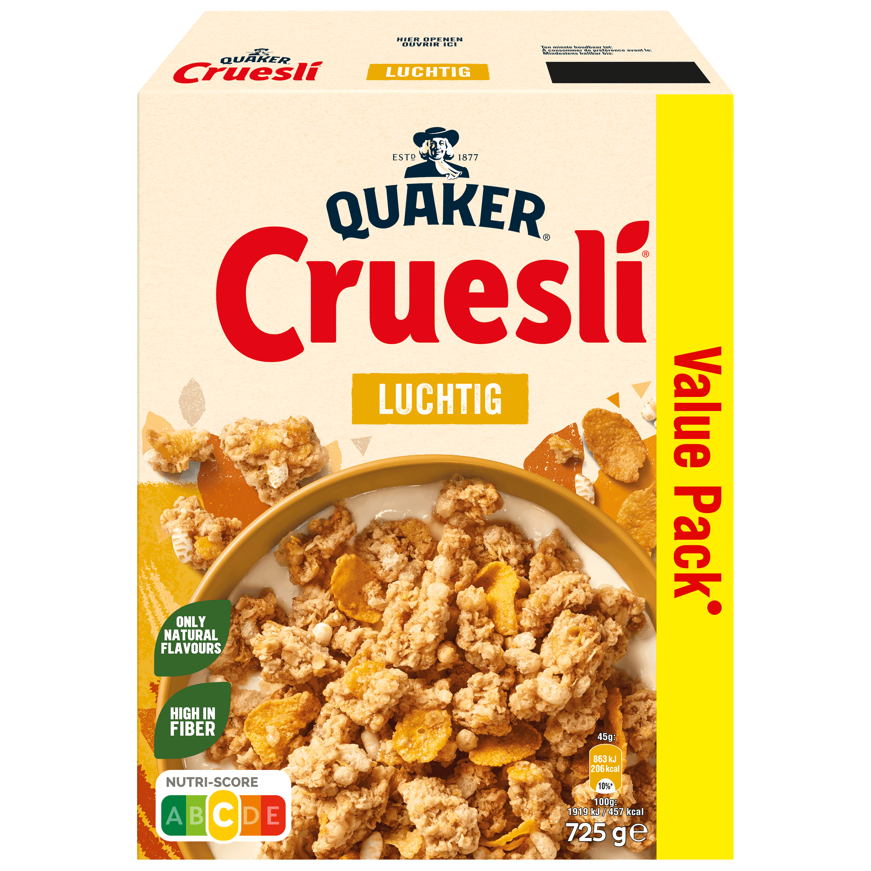 Quaker Cruesli Luchtig Naturel GVP
