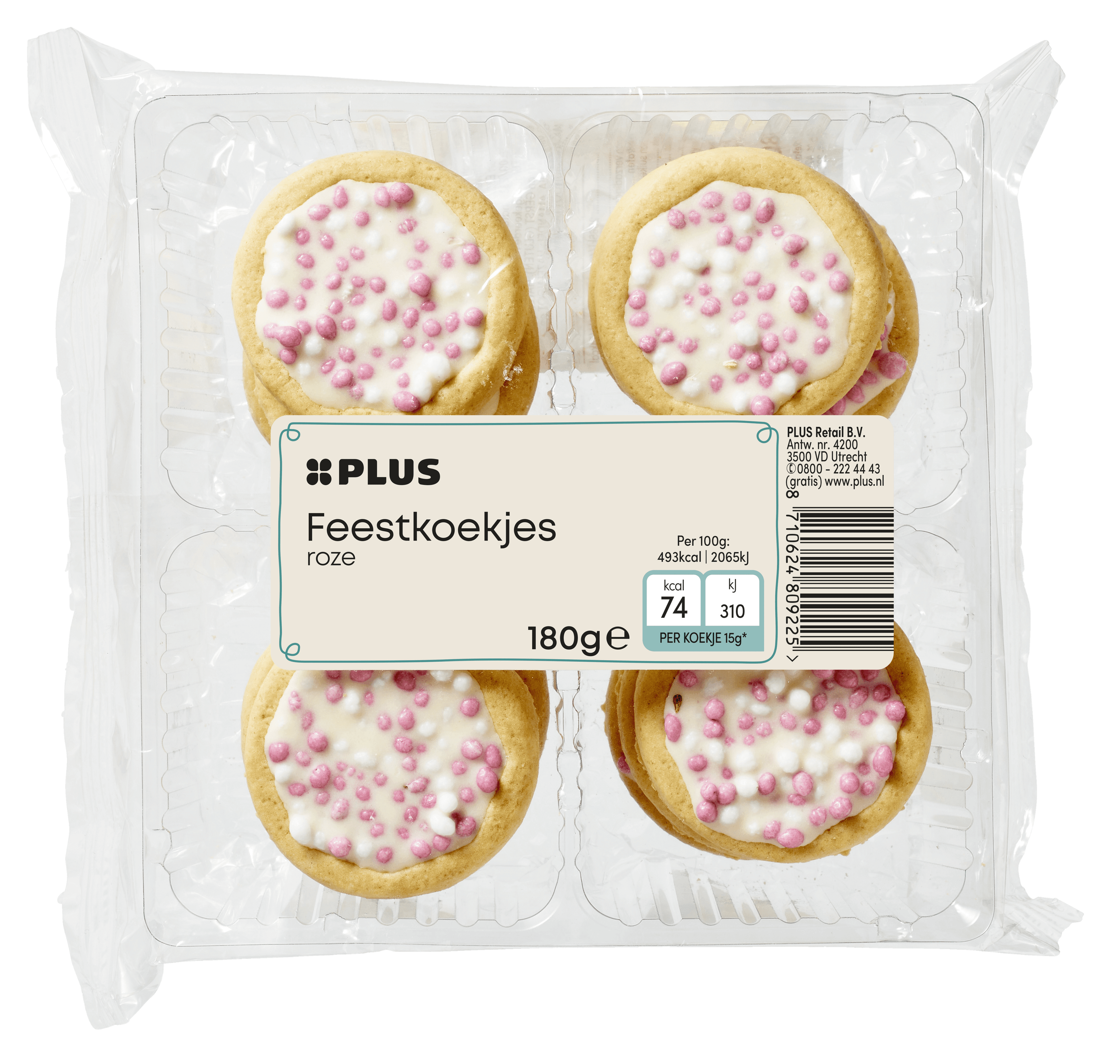 PLUS Feestkoek roze