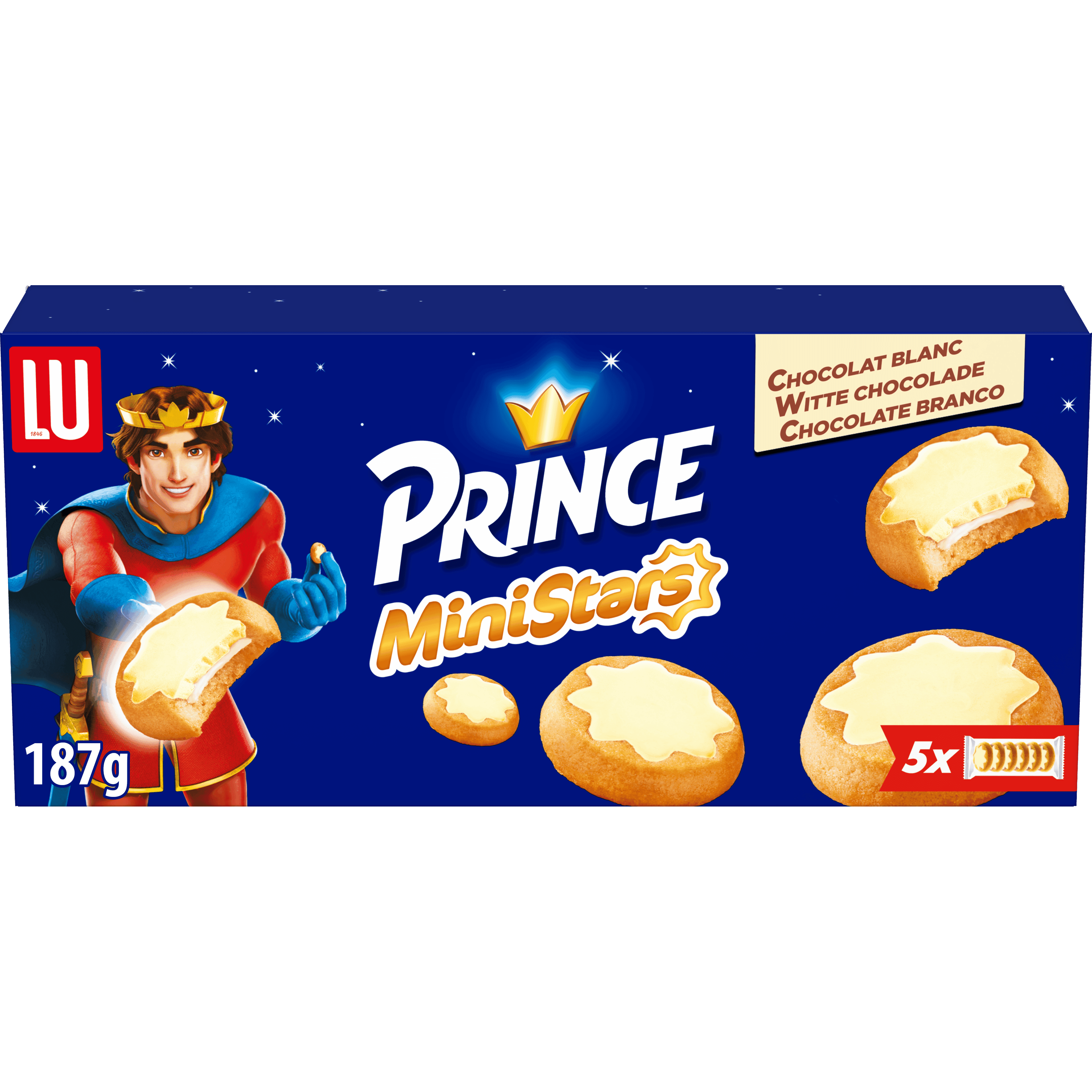 Lu Prince MiniStars koekjes witte chocola