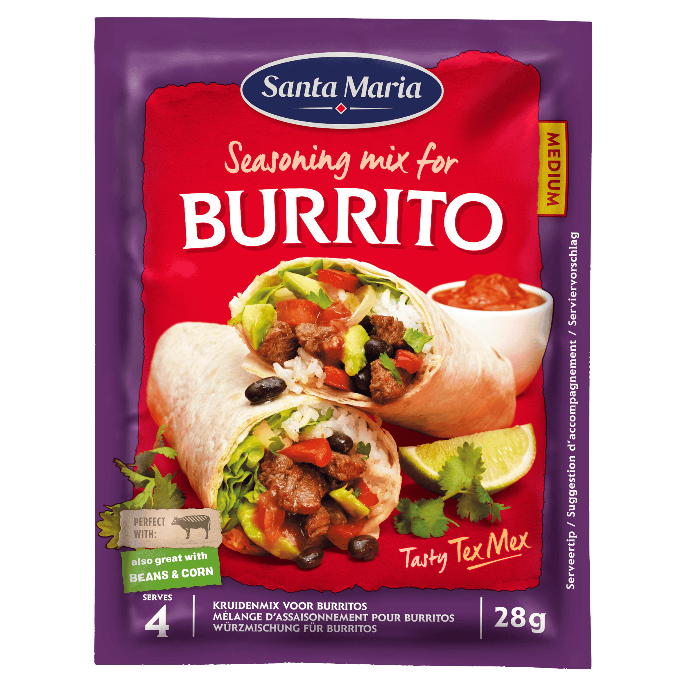 Santa Maria Burrito kruidenmix zakje 30 gram