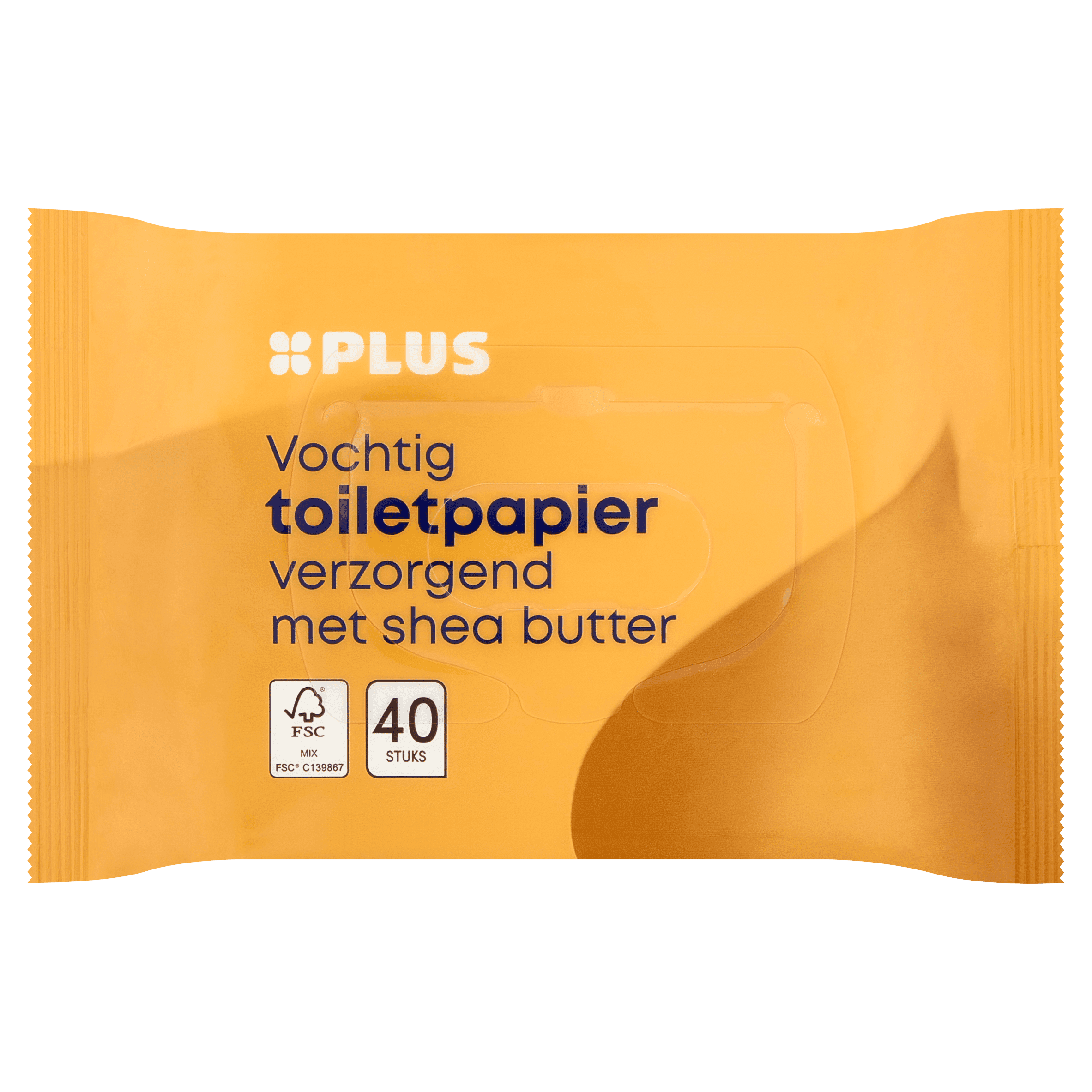 PLUS Vochtig toiletpapier shea butter