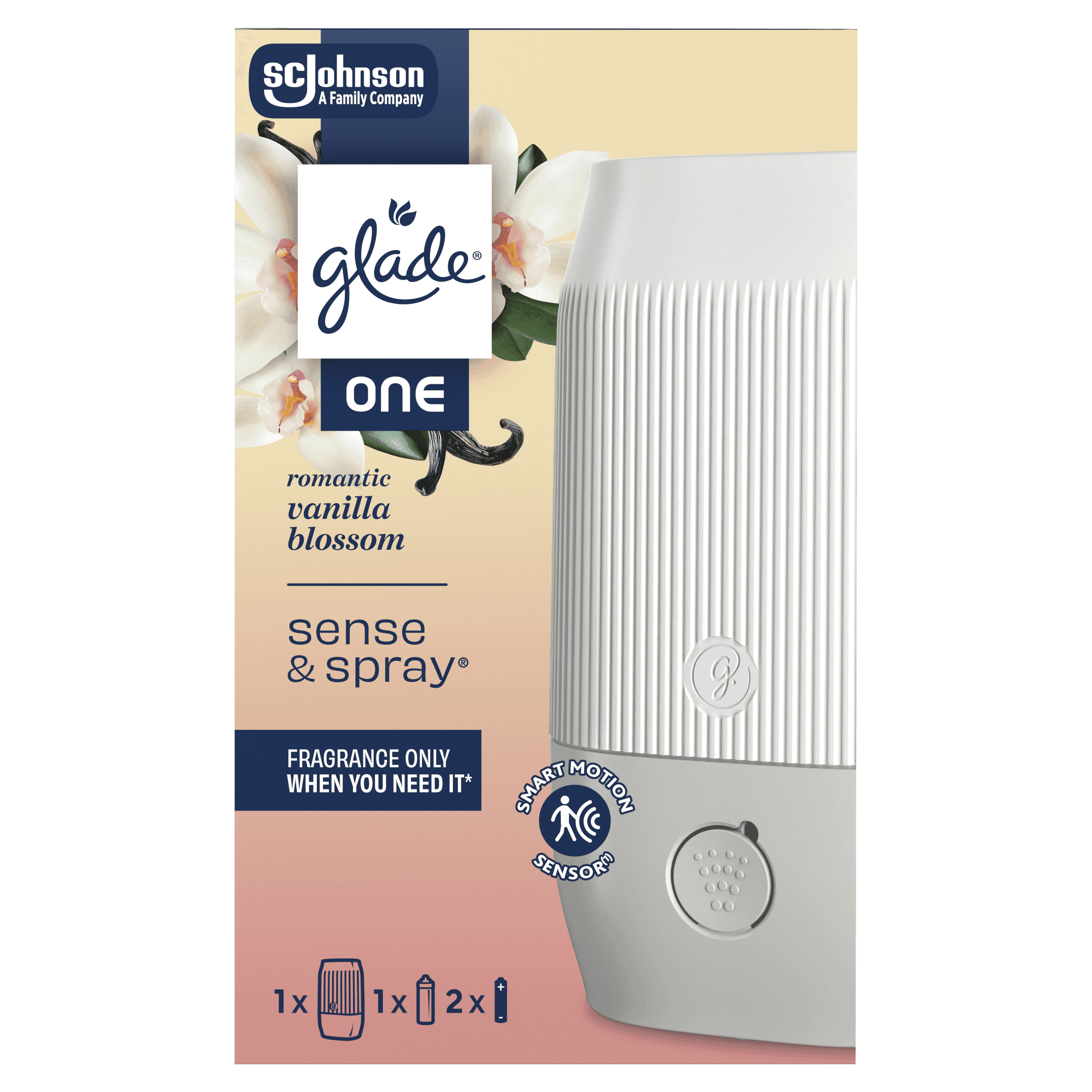 Glade One Sense spray houder Vanillebloesem