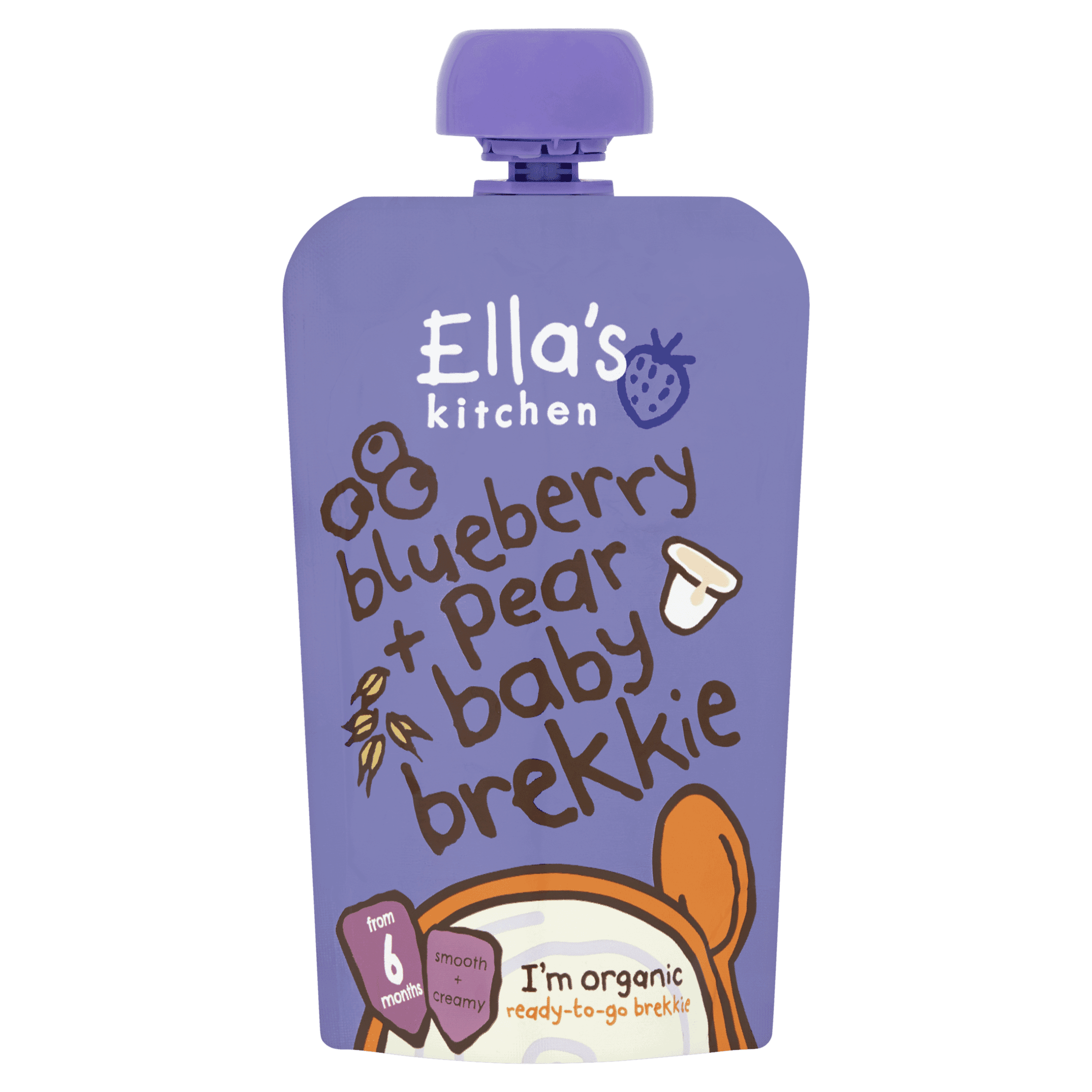 Ella's Kitchen Baby ontbijtje bosbes + peer 6m+
