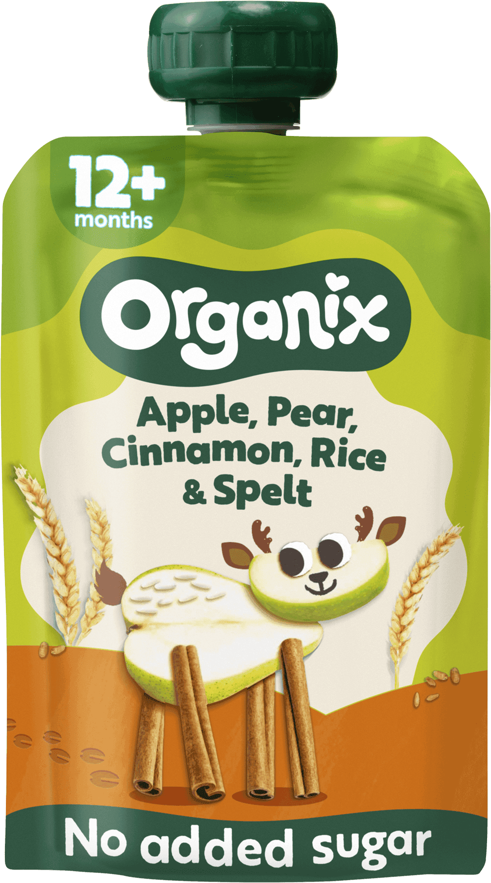 Organix Knijpfruit 12+ cinnamon & rice