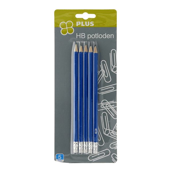 PLUS HB Potloden met gum FSC