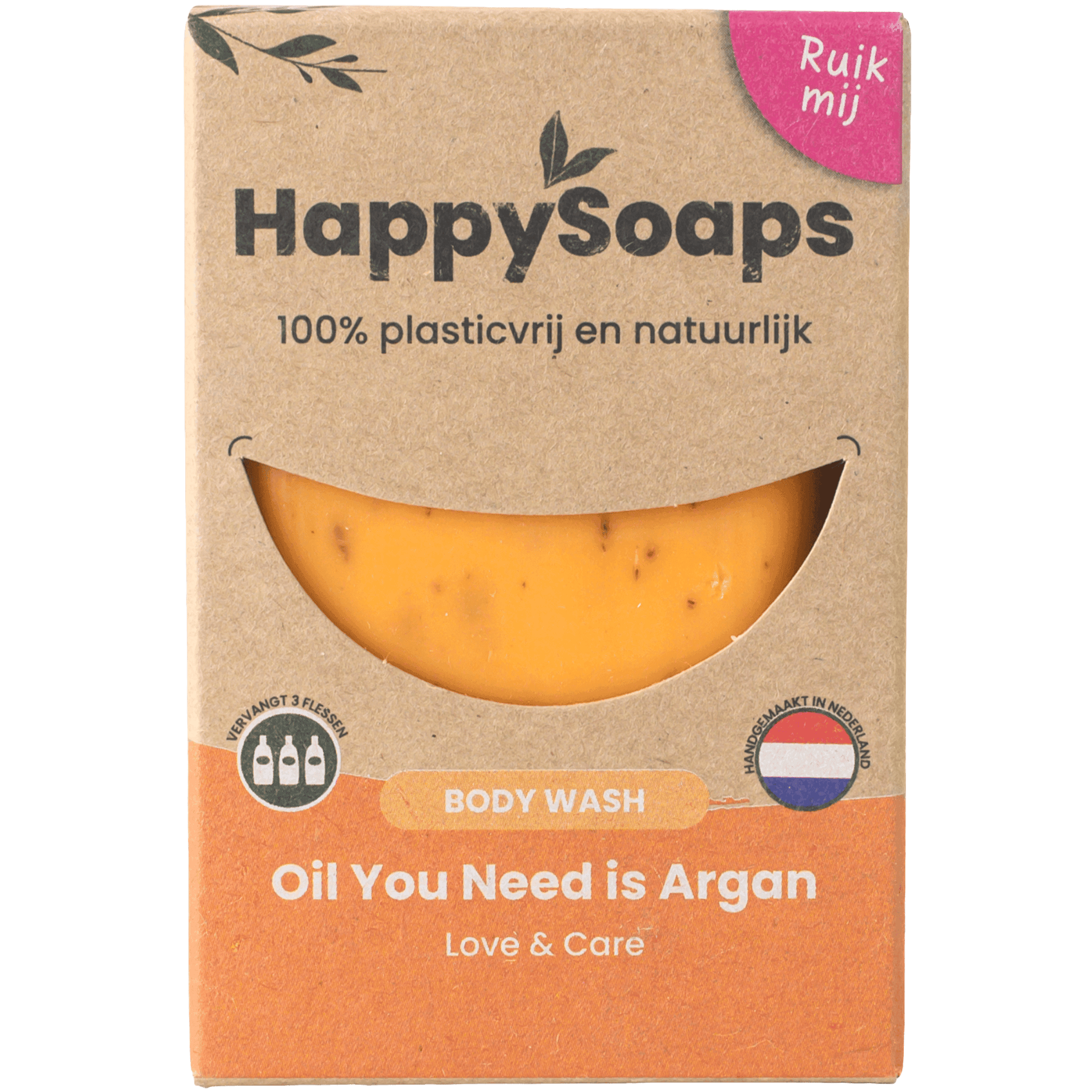 Happysoaps Body bar argan & rozemarijn