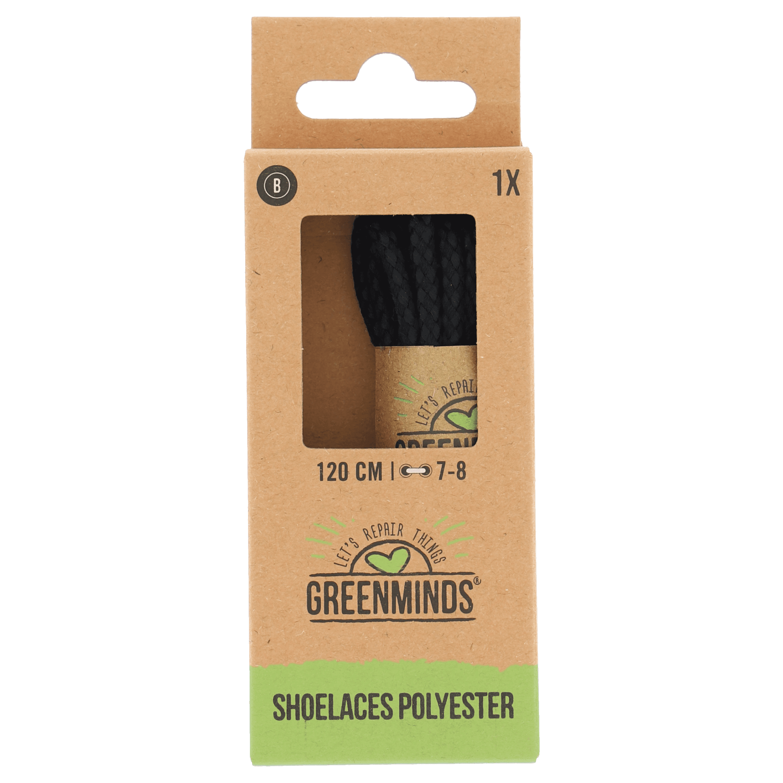 Greenminds Veters Polyester Zwart 120cm