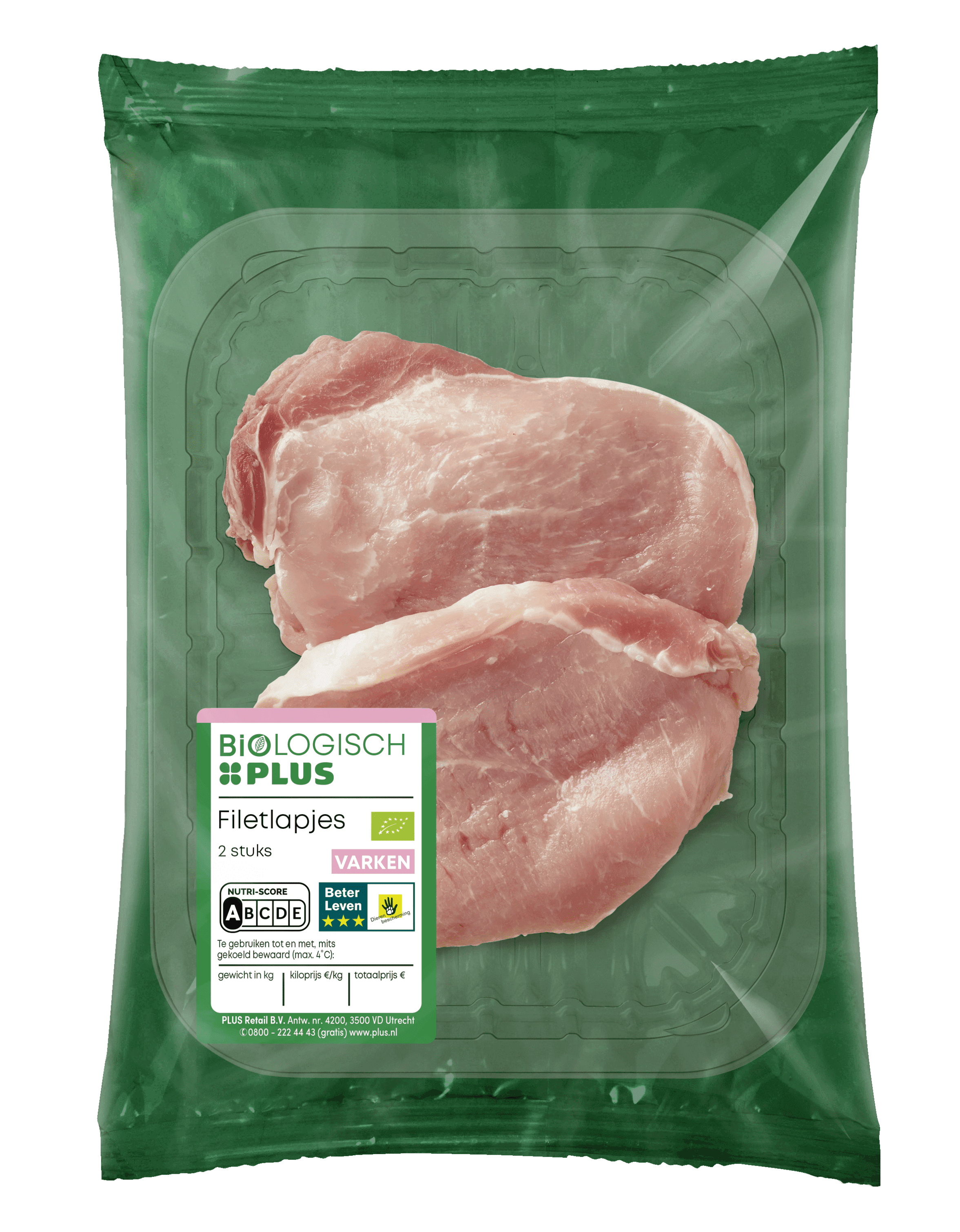 Biologisch PLUS Filetlapjes 2 stuks