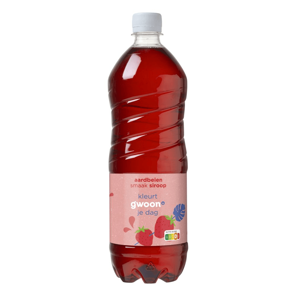 G'woon Limonadesiroop aardbei