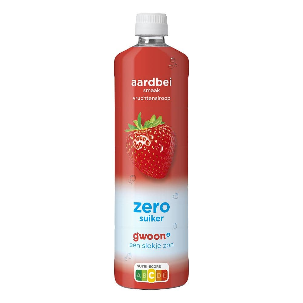G'woon Aardbei Limonade 0% 750ml Vruchtenlimonade